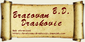 Bratovan Drašković vizit kartica